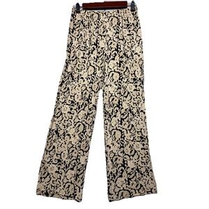Rabbit Rabbit Rabbit Designs Women's Wide Leg Pull On Pants Floral Print Size M‎
